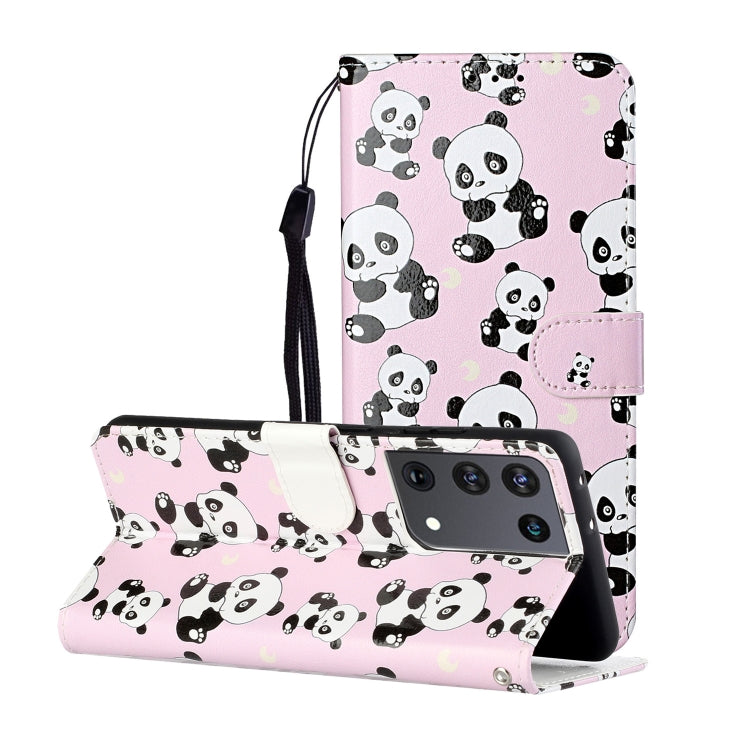 Oil Embossed Coloured Drawing Pattern Horizontal Flip PU Leather Case with Holder & Card Slots & Wallet & Lanyard, For Samsung Galaxy S21 5G, For Samsung Galaxy S21+ 5G, For Samsung Galaxy S21 Ultra 5G