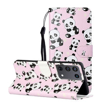 Load image into Gallery viewer, Oil Embossed Coloured Drawing Pattern Horizontal Flip PU Leather Case with Holder &amp; Card Slots &amp; Wallet &amp; Lanyard, For Samsung Galaxy S21 5G, For Samsung Galaxy S21+ 5G, For Samsung Galaxy S21 Ultra 5G