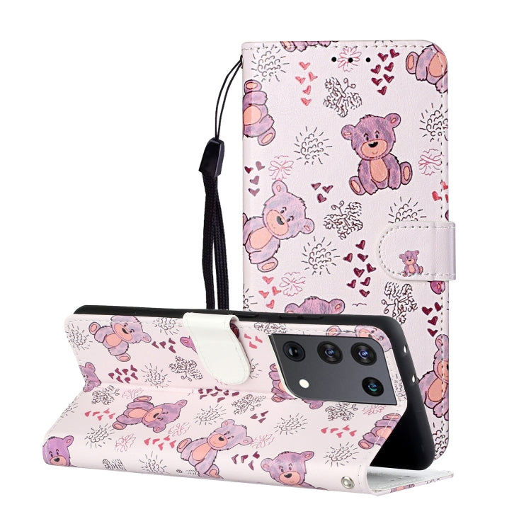 Oil Embossed Coloured Drawing Pattern Horizontal Flip PU Leather Case with Holder & Card Slots & Wallet & Lanyard, For Samsung Galaxy S21 5G, For Samsung Galaxy S21+ 5G, For Samsung Galaxy S21 Ultra 5G
