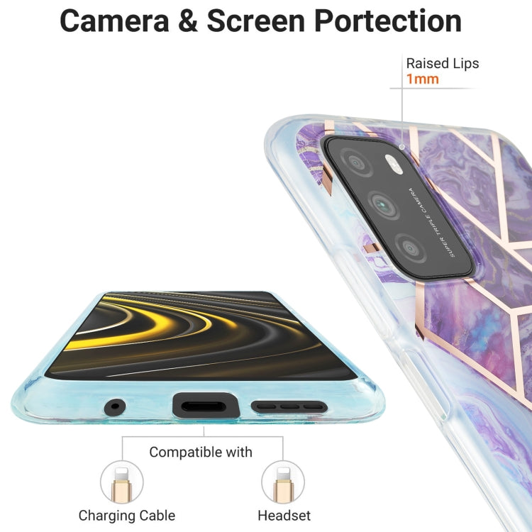 3D Electroplating Marble Pattern TPU Protective Case, For Xiaomi Poco M3 / Note 9 4G / Redmi 9 Power, For Samsung Galaxy A12, For Samsung Galaxy A32 5G, For Samsung Galaxy A52 5G / 4G, For Samsung Galaxy A72 5G / 4G, For Samsung Galaxy A52 5G / 4GG