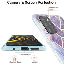 Load image into Gallery viewer, 3D Electroplating Marble Pattern TPU Protective Case, For Xiaomi Poco M3 / Note 9 4G / Redmi 9 Power, For Samsung Galaxy A12, For Samsung Galaxy A32 5G, For Samsung Galaxy A52 5G / 4G, For Samsung Galaxy A72 5G / 4G, For Samsung Galaxy A52 5G / 4GG