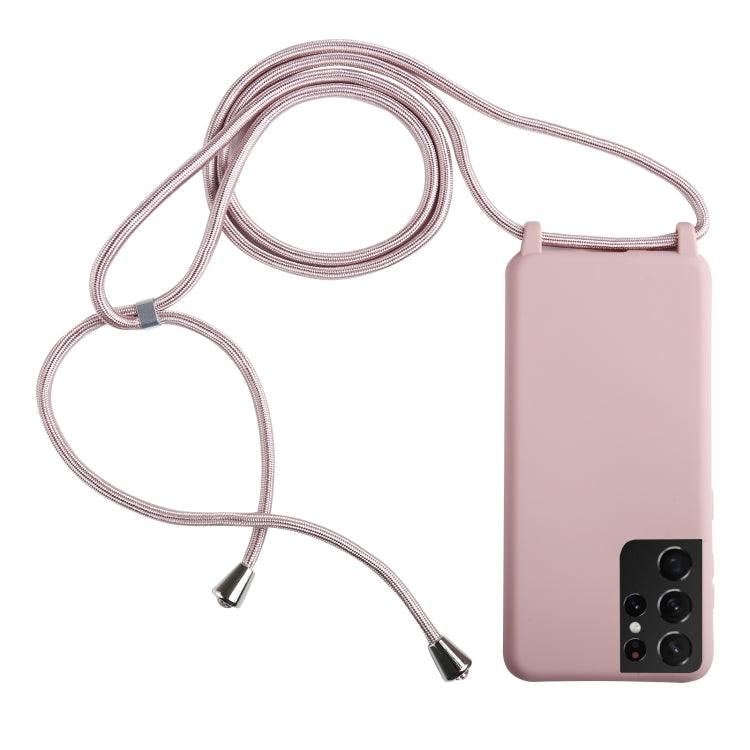 Candy Colors TPU Protective Case with Lanyard, For Samsung Galaxy S21+ 5G, For Samsung Galaxy S21 5G, For Samsung Galaxy S21 Ultra 5G