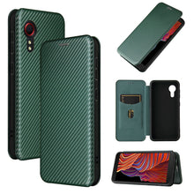Load image into Gallery viewer, Carbon Fiber Texture Magnetic Horizontal Flip TPU + PC + PU Leather Case with Card Slot, For Samsung Galaxy Xcover 5, For Xiaomi Mi 10S