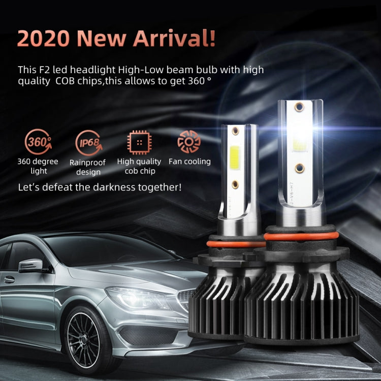 2 PCS DC9-36V / 25W / 6000K / 2500LM IP68 Waterproof Car LED Headlight, F2 880 / 881 / H27, F2 9004 / HB1, F2 9005 / HB3 / H10, F2 9006 / HB4, F2 9007 / HB5, F2 9012, F2 H1, F2 H3, F2 H4 / HB2 / 9003, F2 H7, F2 H8 / H9 / H11, F2 H13