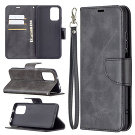 Retro Lambskin Texture Pure Color Horizontal Flip PU Leather Case with Holder & Card Slots & Wallet & Lanyard, For Xiaomi Redmi Note 10 4G