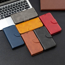 Load image into Gallery viewer, Retro Lambskin Texture Pure Color Horizontal Flip PU Leather Case with Holder &amp; Card Slots &amp; Wallet &amp; Lanyard, For Xiaomi Redmi Note 10 4G