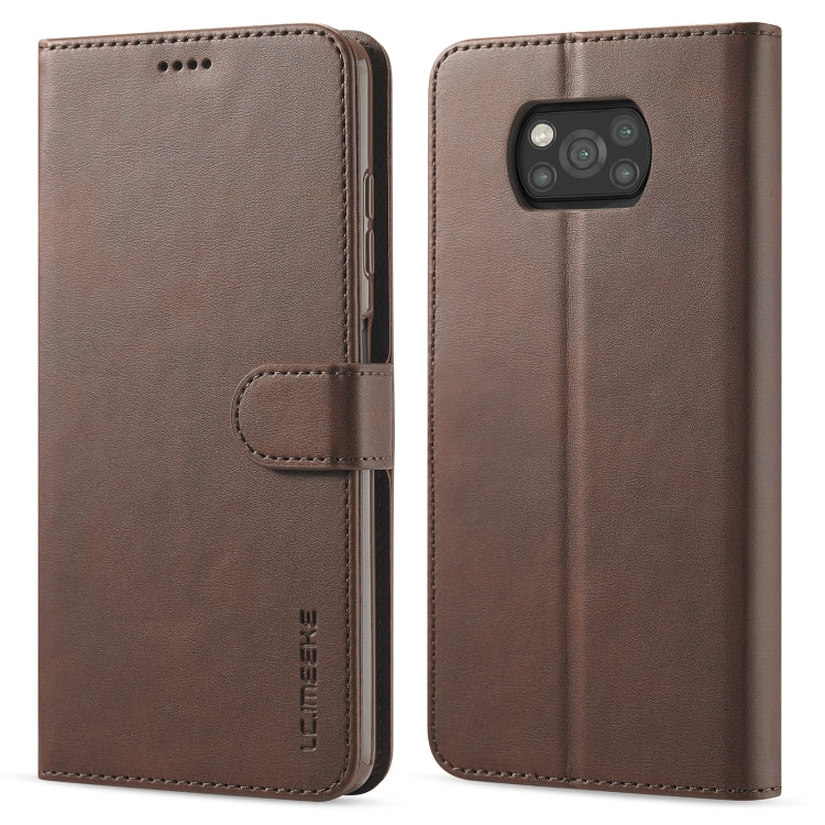 LC.IMEEKE Calf Texture Horizontal Flip Leather Case with Holder & Card Slots & Wallet, For Xiaomi Poco X3 NFC
