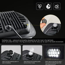 Load image into Gallery viewer, 7 inch(5X7)/(7X6) H4 DC 9V-30V 30000LM 300W 8LEDs Car Square Shape LED Headlight Lamps for Jeep Wrangler, 8LEDs