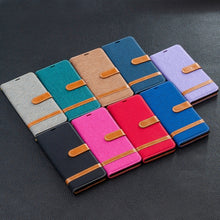Load image into Gallery viewer, Color Matching Denim Texture Horizontal Flip Leather Case with Holder &amp; Card Slots &amp; Wallet &amp; Lanyard, For Xiaomi Redmi Note 10 4G