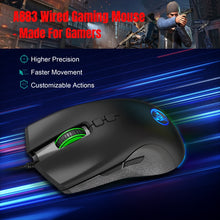 Load image into Gallery viewer, HXSJ A883 7 Keys 6400DPI RGB Light Mechanical Gaming Wired Mouse