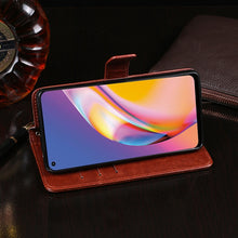 Load image into Gallery viewer, idewei Crazy Horse Texture Horizontal Flip Leather Case with Holder &amp; Card Slots &amp; Wallet, For OPPO A94, For OPPO F19 Pro, For OPPO Realme GT 5G, For Xiaomi Redmi Note 10 Pro, For TCL 10 SE, For vivo iQOO Neo5