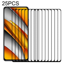 Load image into Gallery viewer, 25 PCS Full Glue Full Screen Tempered Glass Film, For Samsung Galaxy M62 (25 PCS), For Samsung Galaxy F62 (25 PCS), For Xiaomi Poco X3 Pro (25 PCS), For Xiaomi Poco F3 (25 PCS), For Xiaomi Redmi Note 9T (25 PCS), For Xiaomi Redmi Note 10S (25 PCS)     ...