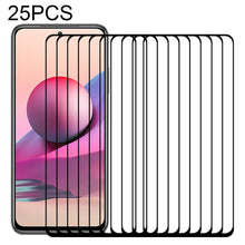 Load image into Gallery viewer, 25 PCS Full Glue Full Screen Tempered Glass Film, For Samsung Galaxy M62 (25 PCS), For Samsung Galaxy F62 (25 PCS), For Xiaomi Poco X3 Pro (25 PCS), For Xiaomi Poco F3 (25 PCS), For Xiaomi Redmi Note 9T (25 PCS), For Xiaomi Redmi Note 10S (25 PCS)     ...