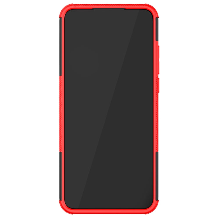 Tire Texture Shockproof TPU+PC Protective Case with Holder, For Motorola Moto G Play (2021)