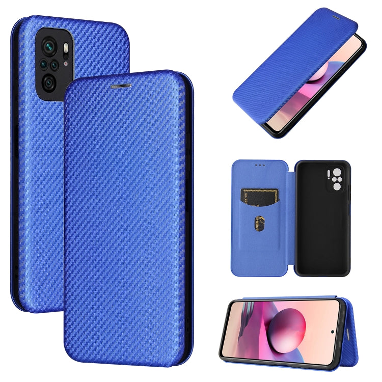 Carbon Fiber Texture Magnetic Horizontal Flip TPU + PC + PU Leather Case with Card Slot, For Xiaomi Redmi Note 10, For Xiaomi Redmi Note 10S, For Xiaomi Redmi Note 10 Pro, For Xiaomi Redmi Note 10 Pro Max, For alcatel 1S (2021), For Huawei P50 Pro
