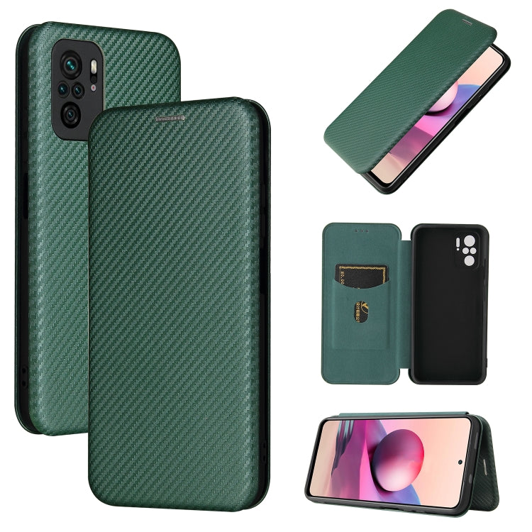 Carbon Fiber Texture Magnetic Horizontal Flip TPU + PC + PU Leather Case with Card Slot, For Xiaomi Redmi Note 10, For Xiaomi Redmi Note 10S, For Xiaomi Redmi Note 10 Pro, For Xiaomi Redmi Note 10 Pro Max, For alcatel 1S (2021), For Huawei P50 Pro