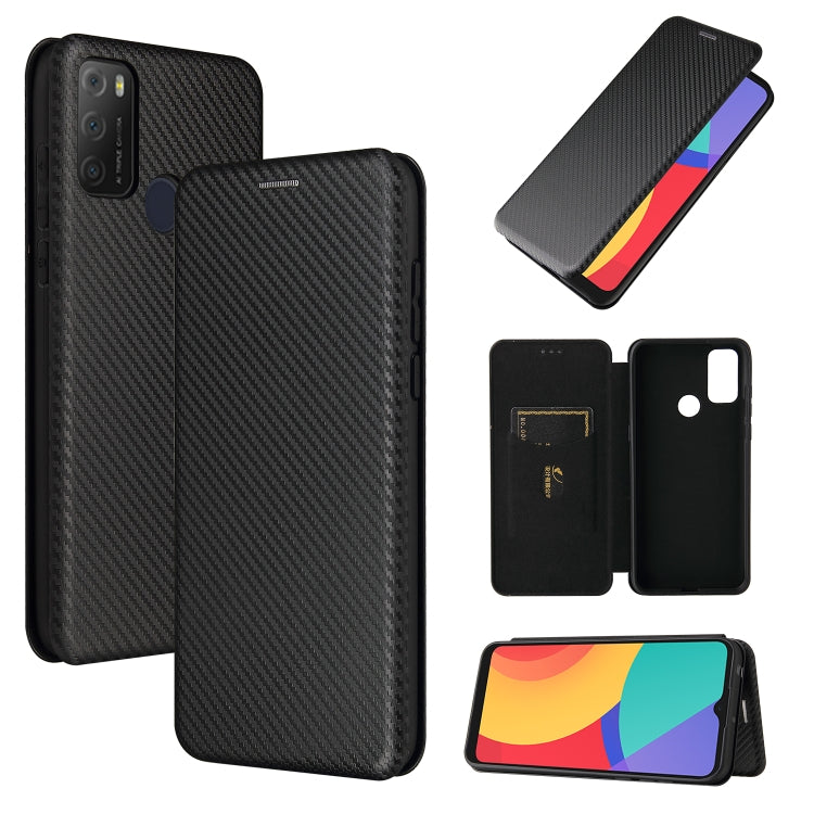 Carbon Fiber Texture Magnetic Horizontal Flip TPU + PC + PU Leather Case with Card Slot, For Xiaomi Redmi Note 10, For Xiaomi Redmi Note 10S, For Xiaomi Redmi Note 10 Pro, For Xiaomi Redmi Note 10 Pro Max, For alcatel 1S (2021), For Huawei P50 Pro