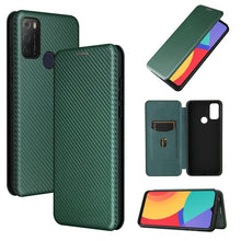Load image into Gallery viewer, Carbon Fiber Texture Magnetic Horizontal Flip TPU + PC + PU Leather Case with Card Slot, For Xiaomi Redmi Note 10, For Xiaomi Redmi Note 10S, For Xiaomi Redmi Note 10 Pro, For Xiaomi Redmi Note 10 Pro Max, For alcatel 1S (2021), For Huawei P50 Pro