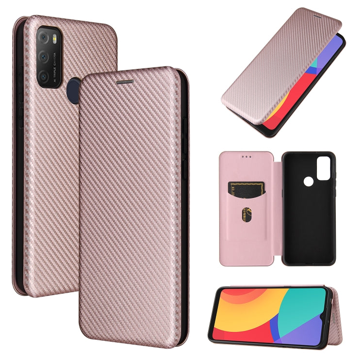Carbon Fiber Texture Magnetic Horizontal Flip TPU + PC + PU Leather Case with Card Slot, For Xiaomi Redmi Note 10, For Xiaomi Redmi Note 10S, For Xiaomi Redmi Note 10 Pro, For Xiaomi Redmi Note 10 Pro Max, For alcatel 1S (2021), For Huawei P50 Pro
