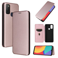 Load image into Gallery viewer, Carbon Fiber Texture Magnetic Horizontal Flip TPU + PC + PU Leather Case with Card Slot, For Xiaomi Redmi Note 10, For Xiaomi Redmi Note 10S, For Xiaomi Redmi Note 10 Pro, For Xiaomi Redmi Note 10 Pro Max, For alcatel 1S (2021), For Huawei P50 Pro