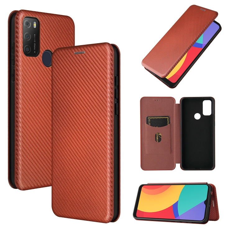 Carbon Fiber Texture Magnetic Horizontal Flip TPU + PC + PU Leather Case with Card Slot, For Xiaomi Redmi Note 10, For Xiaomi Redmi Note 10S, For Xiaomi Redmi Note 10 Pro, For Xiaomi Redmi Note 10 Pro Max, For alcatel 1S (2021), For Huawei P50 Pro