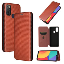 Load image into Gallery viewer, Carbon Fiber Texture Magnetic Horizontal Flip TPU + PC + PU Leather Case with Card Slot, For Xiaomi Redmi Note 10, For Xiaomi Redmi Note 10S, For Xiaomi Redmi Note 10 Pro, For Xiaomi Redmi Note 10 Pro Max, For alcatel 1S (2021), For Huawei P50 Pro