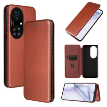 Load image into Gallery viewer, Carbon Fiber Texture Magnetic Horizontal Flip TPU + PC + PU Leather Case with Card Slot, For Xiaomi Redmi Note 10, For Xiaomi Redmi Note 10S, For Xiaomi Redmi Note 10 Pro, For Xiaomi Redmi Note 10 Pro Max, For alcatel 1S (2021), For Huawei P50 Pro