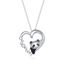 Load image into Gallery viewer, S925 Sterling Silver Heart-shaped Panda Women Nacklace Jewelry, Panda