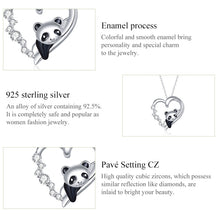 Load image into Gallery viewer, S925 Sterling Silver Heart-shaped Panda Women Nacklace Jewelry, Panda