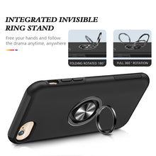 Load image into Gallery viewer, PC + TPU Shockproof Magnetic Protective Case with Invisible Ring Holder, For iPhone 6, For iPhone 6 Plus, For iPhone SE 2022 / SE 2020 / 8 / 7, For iPhone 8 Plus / 7 Plus, For iPhone XS / X, For iPhone XR, For iPhone XS Max, For iPhone 11