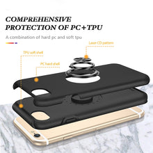 Load image into Gallery viewer, PC + TPU Shockproof Magnetic Protective Case with Invisible Ring Holder, For iPhone 6, For iPhone 6 Plus, For iPhone SE 2022 / SE 2020 / 8 / 7, For iPhone 8 Plus / 7 Plus, For iPhone XS / X, For iPhone XR, For iPhone XS Max, For iPhone 11