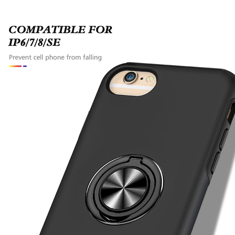 PC + TPU Shockproof Magnetic Protective Case with Invisible Ring Holder, For iPhone 6, For iPhone 6 Plus, For iPhone SE 2022 / SE 2020 / 8 / 7, For iPhone 8 Plus / 7 Plus, For iPhone XS / X, For iPhone XR, For iPhone XS Max, For iPhone 11