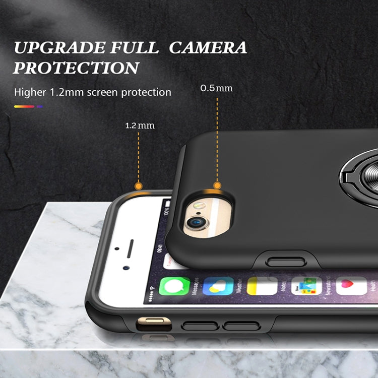 PC + TPU Shockproof Magnetic Protective Case with Invisible Ring Holder, For iPhone 6, For iPhone 6 Plus, For iPhone SE 2022 / SE 2020 / 8 / 7, For iPhone 8 Plus / 7 Plus, For iPhone XS / X, For iPhone XR, For iPhone XS Max, For iPhone 11