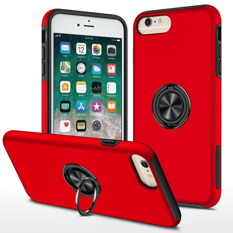PC + TPU Shockproof Magnetic Protective Case with Invisible Ring Holder, For iPhone 6, For iPhone 6 Plus, For iPhone SE 2022 / SE 2020 / 8 / 7, For iPhone 8 Plus / 7 Plus, For iPhone XS / X, For iPhone XR, For iPhone XS Max, For iPhone 11