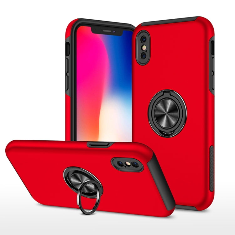 PC + TPU Shockproof Magnetic Protective Case with Invisible Ring Holder, For iPhone 6, For iPhone 6 Plus, For iPhone SE 2022 / SE 2020 / 8 / 7, For iPhone 8 Plus / 7 Plus, For iPhone XS / X, For iPhone XR, For iPhone XS Max, For iPhone 11