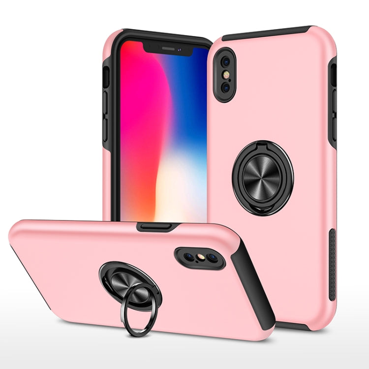 PC + TPU Shockproof Magnetic Protective Case with Invisible Ring Holder, For iPhone 6, For iPhone 6 Plus, For iPhone SE 2022 / SE 2020 / 8 / 7, For iPhone 8 Plus / 7 Plus, For iPhone XS / X, For iPhone XR, For iPhone XS Max, For iPhone 11
