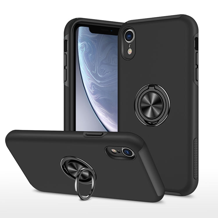 PC + TPU Shockproof Magnetic Protective Case with Invisible Ring Holder, For iPhone 6, For iPhone 6 Plus, For iPhone SE 2022 / SE 2020 / 8 / 7, For iPhone 8 Plus / 7 Plus, For iPhone XS / X, For iPhone XR, For iPhone XS Max, For iPhone 11