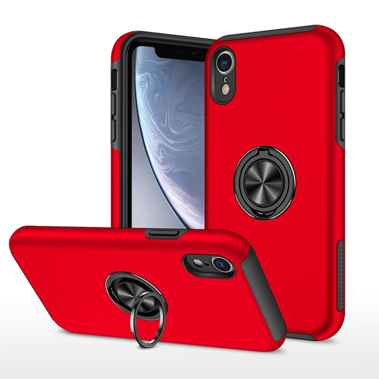 PC + TPU Shockproof Magnetic Protective Case with Invisible Ring Holder, For iPhone 6, For iPhone 6 Plus, For iPhone SE 2022 / SE 2020 / 8 / 7, For iPhone 8 Plus / 7 Plus, For iPhone XS / X, For iPhone XR, For iPhone XS Max, For iPhone 11