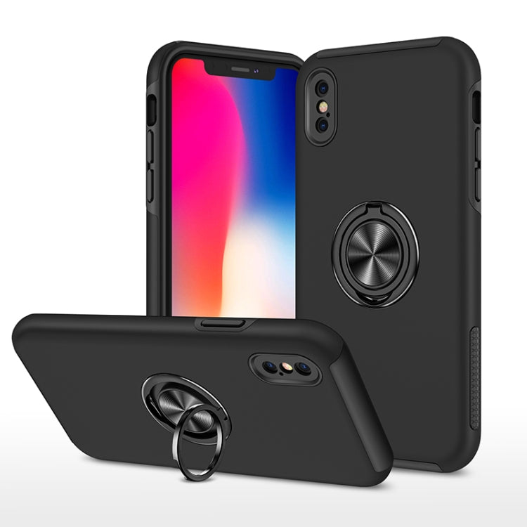 PC + TPU Shockproof Magnetic Protective Case with Invisible Ring Holder, For iPhone 6, For iPhone 6 Plus, For iPhone SE 2022 / SE 2020 / 8 / 7, For iPhone 8 Plus / 7 Plus, For iPhone XS / X, For iPhone XR, For iPhone XS Max, For iPhone 11
