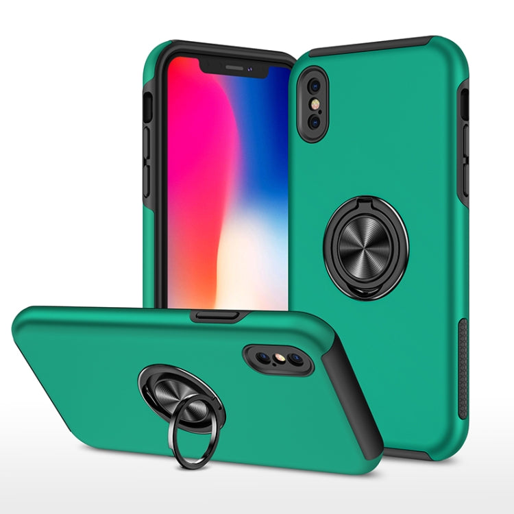PC + TPU Shockproof Magnetic Protective Case with Invisible Ring Holder, For iPhone 6, For iPhone 6 Plus, For iPhone SE 2022 / SE 2020 / 8 / 7, For iPhone 8 Plus / 7 Plus, For iPhone XS / X, For iPhone XR, For iPhone XS Max, For iPhone 11