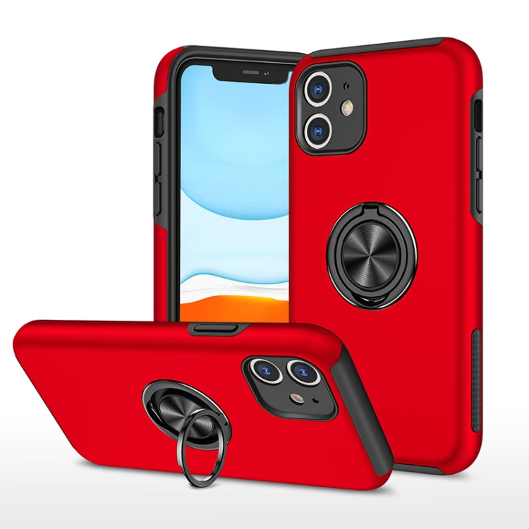 PC + TPU Shockproof Magnetic Protective Case with Invisible Ring Holder, For iPhone 6, For iPhone 6 Plus, For iPhone SE 2022 / SE 2020 / 8 / 7, For iPhone 8 Plus / 7 Plus, For iPhone XS / X, For iPhone XR, For iPhone XS Max, For iPhone 11