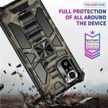 Load image into Gallery viewer, Camouflage Armor Shockproof TPU + PC Magnetic Protective Case with Holder, For Xiaomi Redmi Note 10