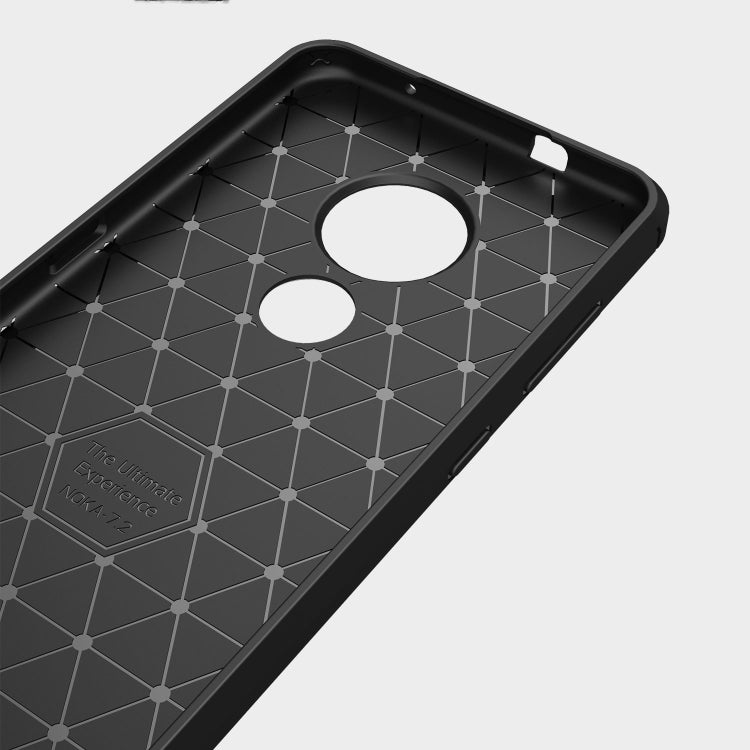 Brushed Texture Carbon Fiber TPU Protective Case, For Nokia 7.2 & 6.2