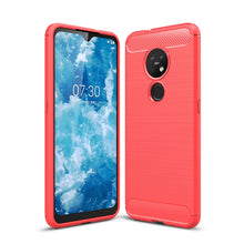 Load image into Gallery viewer, Brushed Texture Carbon Fiber TPU Protective Case, For Nokia 7.2 &amp; 6.2