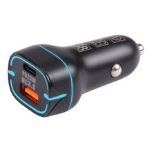 Load image into Gallery viewer, QC USB + USB-C / Type-C Dual Ports Fast Charging Car Charger with Luminous Aperture