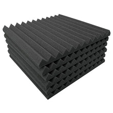 Load image into Gallery viewer, 30x30x2.5cm Triangular Groove Style Recording Studio Drum Video Room Sound Insulation Board Silencer Cotton, 6 PCS, 10 PCS, 12 PCS, 20 PCS, 24 PCS