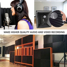 Load image into Gallery viewer, 30x30x2.5cm Triangular Groove Style Recording Studio Drum Video Room Sound Insulation Board Silencer Cotton, 6 PCS, 10 PCS, 12 PCS, 20 PCS, 24 PCS