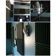 Load image into Gallery viewer, 30x30x2.5cm Triangular Groove Style Recording Studio Drum Video Room Sound Insulation Board Silencer Cotton, 6 PCS, 10 PCS, 12 PCS, 20 PCS, 24 PCS