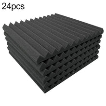 Load image into Gallery viewer, 30x30x2.5cm Triangular Groove Style Recording Studio Drum Video Room Sound Insulation Board Silencer Cotton, 6 PCS, 10 PCS, 12 PCS, 20 PCS, 24 PCS