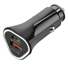 Load image into Gallery viewer, YSY-313PD30W QC3.0 USB + PD 30W USB-C / Type-C Triangle Dual Ports Fast Charging Car Charger, Car Charger